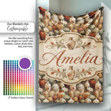 Rustic Aged Ceramic Vase Pattern in Earthy Tones Vintage Pottery  Personalised Custom Name Super Soft Fleece Blanket Bed Sofa Throw