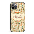 Vintage Floral and Vase Collection with Soft Custom Name Protective Phone Case Mobile Cover Durable Everyday Smartphone Shock Resistant