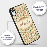 Vintage Floral and Vase Collection with Soft Custom Name Protective Phone Case Mobile Cover Durable Everyday Smartphone Shock Resistant