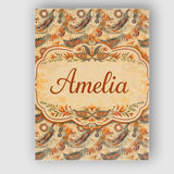 Personalised Name Tribal Abstract with Custom  Modern Room Accent Elegant Feature Canvas Wall Art Print Decor Picture Ready to Hang