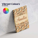 Personalised Name Tribal Abstract with Custom  Modern Room Accent Elegant Feature Canvas Wall Art Print Decor Picture Ready to Hang