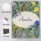 Personalised Name Tropical Botanical Garden Illustration Green Custom Modern Room Accent Canvas Wall Art Print Decor Picture Ready to Hang