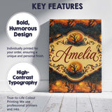 Personalised Name Artistic Swirl Landscape Custom  Unique Gift Idea Elegant Feature Canvas Wall Art Print Decor Picture Ready to Hang