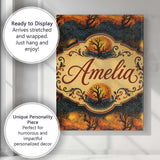 Personalised Name Artistic Swirl Landscape Custom  Unique Gift Idea Elegant Feature Canvas Wall Art Print Decor Picture Ready to Hang