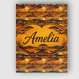 Personalised Name Textured African Landscape Custom Bespoke  Contemporary Display Canvas Wall Art Print Decor Picture Ready to Hang