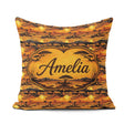 Custom Name Textured African Landscape with Sunset Scene in Warm Square Filled Cushion Throw Pillow Sofa Bed Home Decor Zip Washable UK Made
