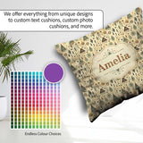 Custom Name Tribal Geometric Pattern with Circles and Symbols in Square Filled Cushion Throw Pillow Sofa Bed Home Decor Zip Washable UK Made