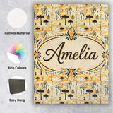 Personalised Name Minimalist African Custom Premium Decorative Design Modern Room Accent Canvas Wall Art Print Decor Picture Ready to Hang