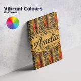 Personalised Name Bold Tribal Panel Pattern Custom  Bespoke Interior Contemporary Canvas Wall Art Print Decor Picture Ready to Hang