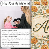 Elegant Orange Chrysanthemum Floral with Soft Shading Lovely  Personalised Custom Name Super Soft Fleece Blanket Bed Sofa Throw