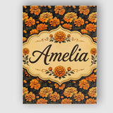 Personalised Name Rich Marigold Style Custom Premium Decorative Design Modern Room Accent Canvas Wall Art Print Decor Picture Ready to Hang