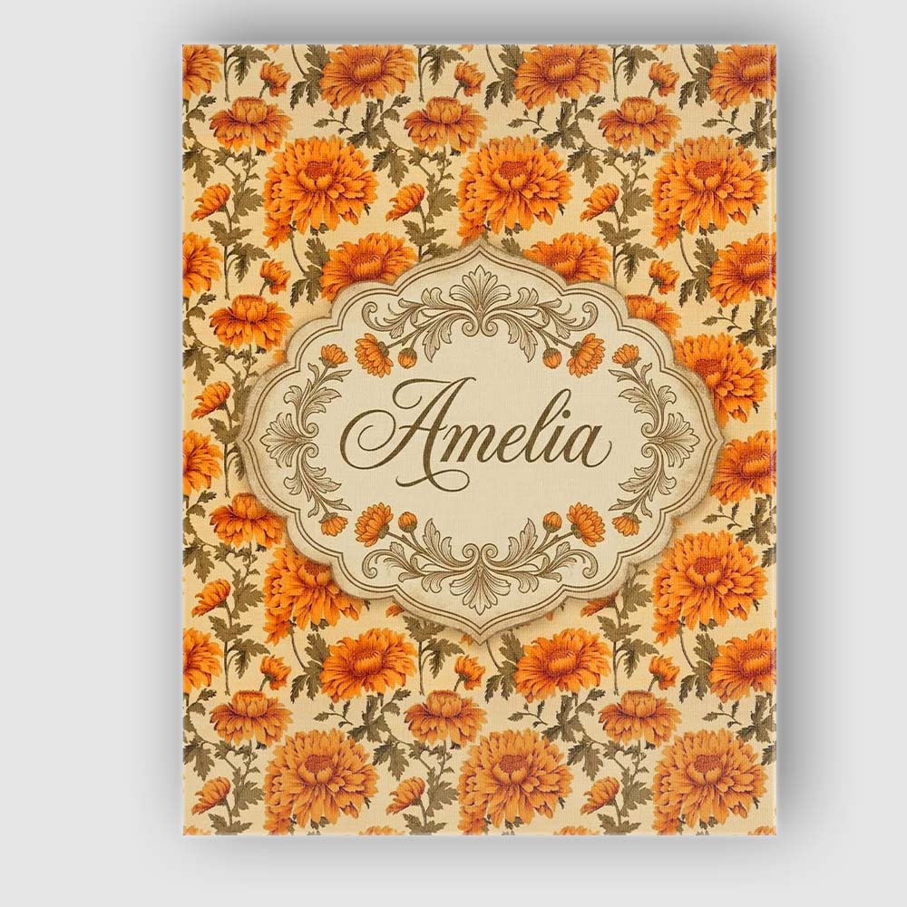Personalised Name Painterly Floral with Custom  Modern Room Accent Elegant Feature Canvas Wall Art Print Decor Picture Ready to Hang