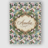 Personalised Name Tropical Orchid Floral Custom  Unique Gift Idea Elegant Feature Canvas Wall Art Print Decor Picture Ready to Hang