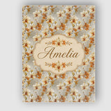 Personalised Name Cream and Amber Orchid Custom  Unique Gift Idea Elegant Feature Canvas Wall Art Print Decor Picture Ready to Hang