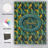 Personalised Name Bold Painterly Tropical Custom  Unique Gift Idea Elegant Feature Canvas Wall Art Print Decor Picture Ready to Hang