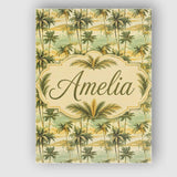 Personalised Name Tropical Coastal Landscape Custom Bespoke  Contemporary Display Canvas Wall Art Print Decor Picture Ready to Hang