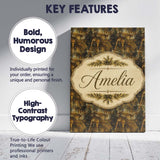 Personalised Name Grunge Style Tropical Custom  Modern Room Accent Elegant Feature Canvas Wall Art Print Decor Picture Ready to Hang