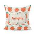 Custom Name Cute Tomato Cartoon Pattern Minimal Design Gift Idea Square Filled Cushion Throw Pillow Sofa Bed Home Decor Zip Washable UK Made