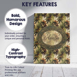Personalised Name Tropical Palm Tree Custom Premium Decorative Design Modern Room Accent Canvas Wall Art Print Decor Picture Ready to Hang