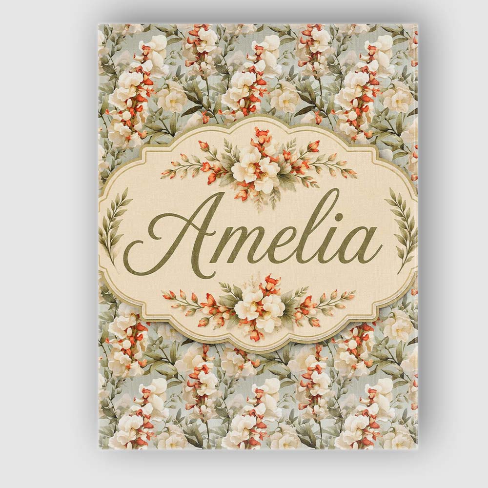 Personalised Name Elegant Cream and Soft Custom  Interior Decorative Contemporary Canvas Wall Art Print Decor Picture Ready to Hang