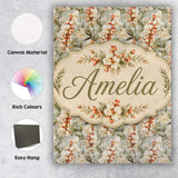 Personalised Name Elegant Cream and Soft Custom  Interior Decorative Contemporary Canvas Wall Art Print Decor Picture Ready to Hang