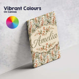 Personalised Name Elegant Cream and Soft Custom  Interior Decorative Contemporary Canvas Wall Art Print Decor Picture Ready to Hang