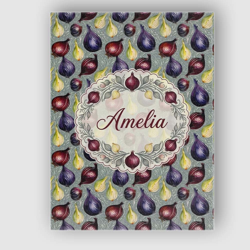 Personalised Name Colorful Onion Variety Custom  Unique Gift Idea Elegant Feature Canvas Wall Art Print Decor Picture Ready to Hang