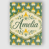 Personalised Name Geometric Onion Motif Custom  Modern Room Accent Elegant Feature Canvas Wall Art Print Decor Picture Ready to Hang