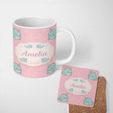 Personalized Custom Name Cute Narwhal Unicorn Whale Cartoon Animal Pattern Cute Unique Gift 11oz Ceramic Coffee Tea Mug White Large Handle