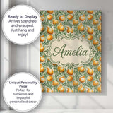 Personalised Name Ornate Golden Onion Vine Custom  Unique Gift Idea Elegant Feature Canvas Wall Art Print Decor Picture Ready to Hang