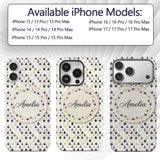Minimal Onion Repeat Pattern Black Purple Mustard Custom Name Protective Phone Case Mobile Cover Durable Everyday Smartphone Shock Resistant