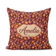Custom Name Rich Onion Harvest Seamless Deep Red and Gold Rustic Square Filled Cushion Throw Pillow Sofa Bed Home Decor Zip Washable UK Made