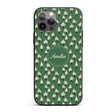 Dark Green Onion Seamless Pattern Elegant Minimal Custom Name Protective Phone Case Mobile Cover Durable Everyday Smartphone Shock Resistant