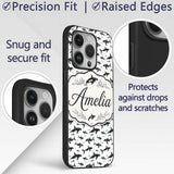 Realistic Orca Whale Seamless Printed Design Custom Name Protective Phone Case Mobile Cover Durable Everyday Smartphone Shock Resistant