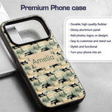 Artistic Orca Whale Splash Texture Printed Design Custom Name Protective Phone Case Mobile Cover Durable Everyday Smartphone Shock Resistant