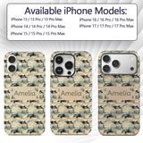 Artistic Orca Whale Splash Texture Printed Design Custom Name Protective Phone Case Mobile Cover Durable Everyday Smartphone Shock Resistant