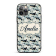 Orca Whale Ocean Surface Seamless Printed Design Custom Name Protective Phone Case Mobile Cover Durable Everyday Smartphone Shock Resistant