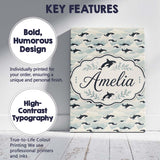 Personalised Name Orca Whale Seaweed Custom Premium Decorative Design Modern Room Accent Canvas Wall Art Print Decor Picture Ready to Hang