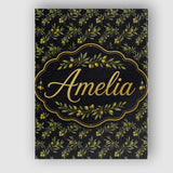 Personalised Name Olive Branches and Olives Custom  Bespoke Interior Contemporary Canvas Wall Art Print Decor Picture Ready to Hang