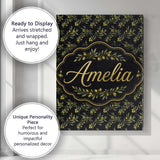 Personalised Name Olive Branches and Olives Custom  Bespoke Interior Contemporary Canvas Wall Art Print Decor Picture Ready to Hang