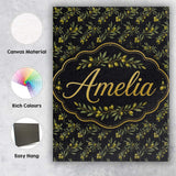 Personalised Name Olive Branches and Olives Custom  Bespoke Interior Contemporary Canvas Wall Art Print Decor Picture Ready to Hang