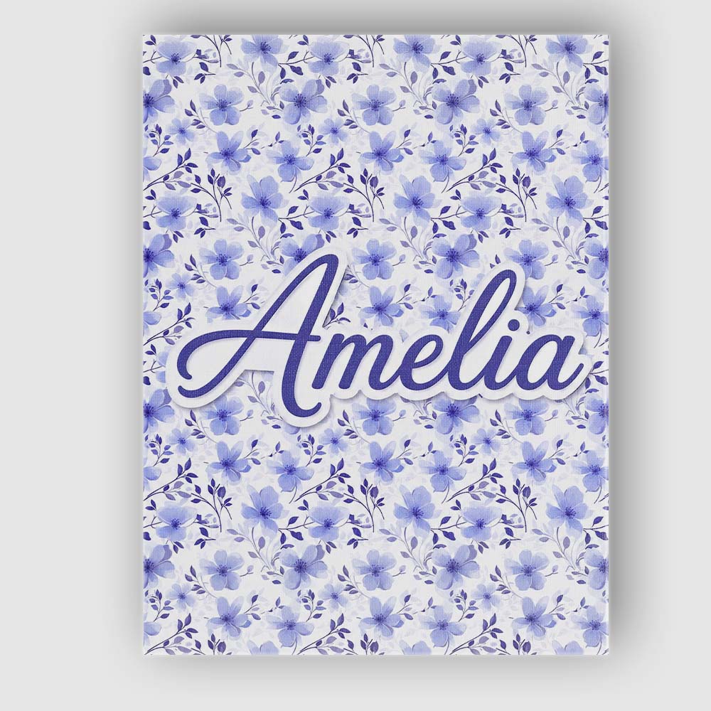 Personalised Name Soft Lavender Watercolor Custom  Unique Gift Idea Elegant Feature Canvas Wall Art Print Decor Picture Ready to Hang