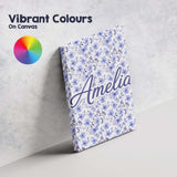 Personalised Name Soft Lavender Watercolor Custom  Unique Gift Idea Elegant Feature Canvas Wall Art Print Decor Picture Ready to Hang