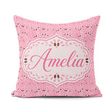 Custom Name Sprinkle Dot Seamless Pattern Minimal Confetti Style Square Filled Cushion Throw Pillow Sofa Bed Home Decor Zip Washable UK Made