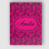 Personalised Name Pink Elongated Spot Custom Modern Room Accent Creative Decorator Style Canvas Wall Art Print Decor Picture Ready to Hang