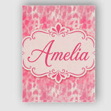 Personalised Name Soft Pink Watercolour Custom  Modern Room Accent Elegant Feature Canvas Wall Art Print Decor Picture Ready to Hang