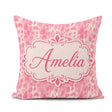 Custom Name Soft Pink Blotch Abstract Organic Seamless Pattern Square Filled Cushion Throw Pillow Sofa Bed Home Decor Zip Washable UK Made