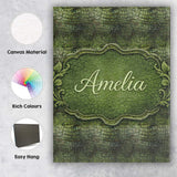Personalised Name Green Crocodile Skin Texture Pattern Thoughtful Custom  Bespoke Canvas Wall Art Print Decor Picture Ready to Hang