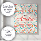Personalised Name Mid Century Modern Custom Contemporary Display Creative Decorator Style Canvas Wall Art Print Decor Picture Ready to Hang