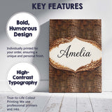 Personalised Name Dark Brown Crocodile Texture Pattern Realistic Custom  Interior Canvas Wall Art Print Decor Picture Ready to Hang